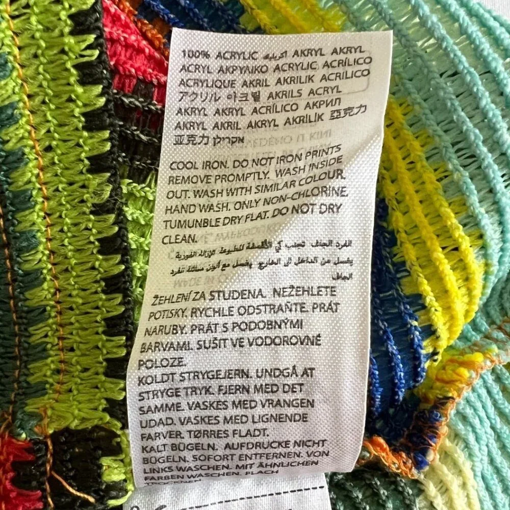 NWT Edikted Rainbow Striped Open Front Knit Coverup Dress - Picture 8 of 8